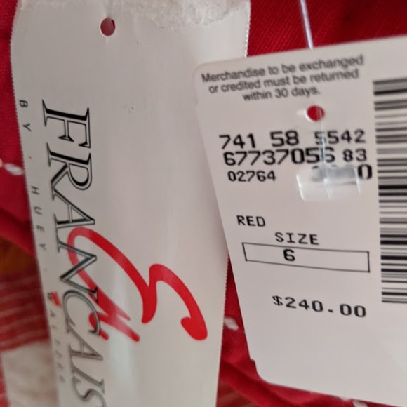 Brilliant Red Satin Ball Gown by En Francais - Picture 5 of 8